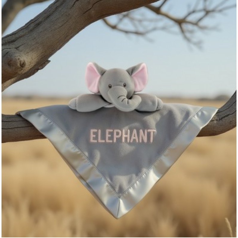 Gray Elephant Baby Blanket